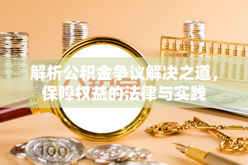 专业解析公积金争议解决之道，保障权益的法律与实践